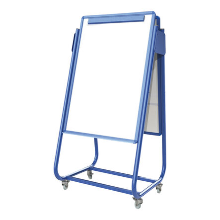 Mobile Magnetic Easel W\/ Flip Chart Holder  hi\-res
