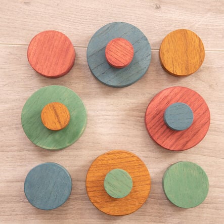 Loose Parts Wooden Disc Shapes \- Earth  hi\-res