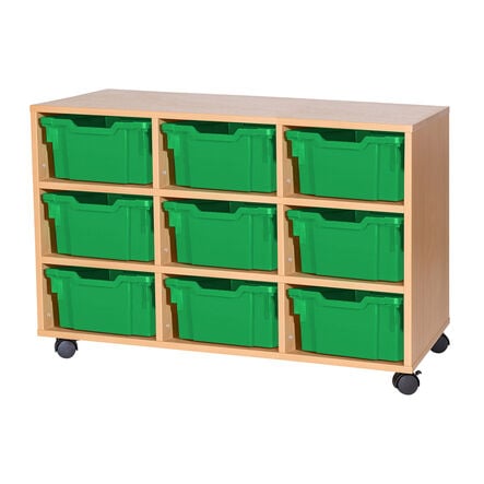 Mobile Triple Tray Storage Unit 9 Deep  hi\-res