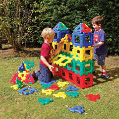 Giant Polydron Recycled Construction Class Set 80pk  hi-res