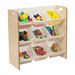 Solway Early Years Storage Tilted Clear Trays Maple MDF  hi\-res