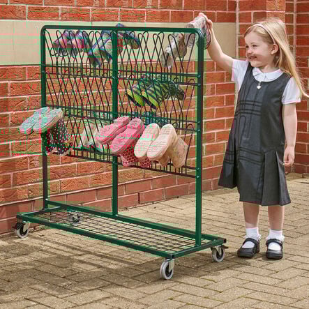 Green Double Sided Metal Wellie Rack Stand  hi\-res