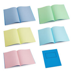 A4 Tinted Exercise Book 10mm Squares Assorted 48pg 50pk  A4 Tinted Exercise Book 10mm Squares Assorted 48pg 50pk  hi-res