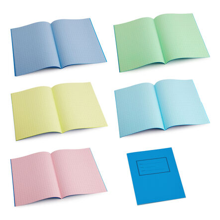 Tinted 10mm Squared Exercise Books  hi\-res