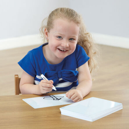 Double Sided A5 Plain Whiteboards 30pk  hi\-res