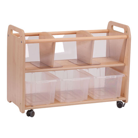 Wooden Clearview Browser W\/ Castors  hi\-res