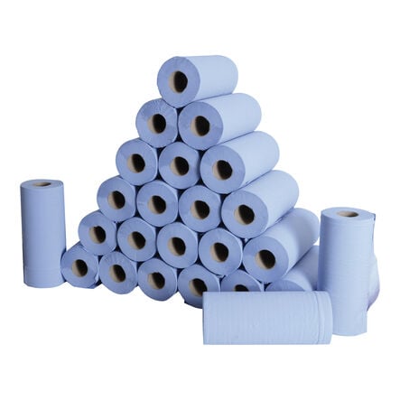Hygiene\/Couch Rolls Small Blue 2 Ply 24pk  hi\-res