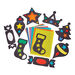 Stained Glass Christmas Shapes 30pk  hi\-res
