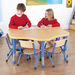 Copenhagen height adjustable flower shaped 6\-seater table  hi\-res