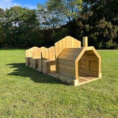 Large Outdoor Wooden Timber Train  Large Outdoor Wooden Timber Train  hi-res