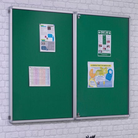 FlameShield Tamperproof Corridor Noticeboards Double Door  hi\-res
