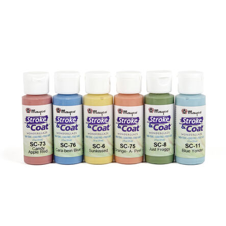 Mayco Stroke \x26 Coat Pottery Glazes 12pk  hi\-res