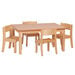 Millhouse Small Rectangular Table \x26 4 Beech Chairs  hi\-res