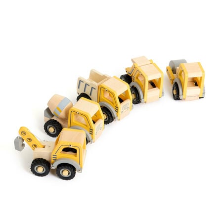 Small World Wooden Construction Site Vehicles 5pk  hi\-res