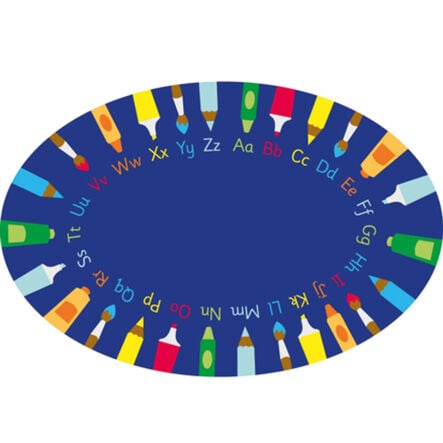 Pencils Alphabet Floor Mat  hi\-res