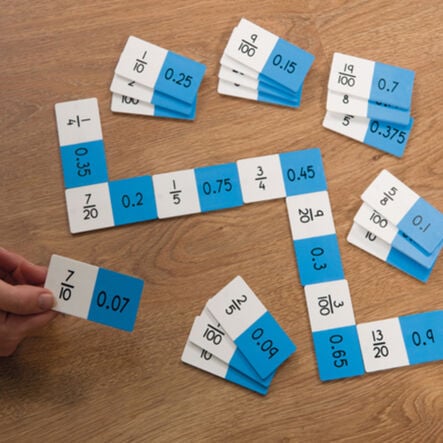 Fraction and Decimal Equivalence Dominoes Set  hi\-res