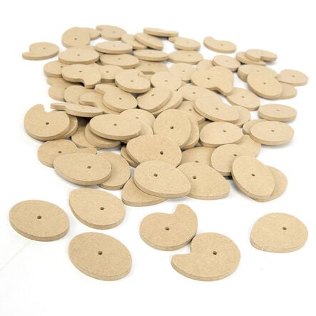 Assorted Wooden Cams 4mm Hole 90pk  hi\-res