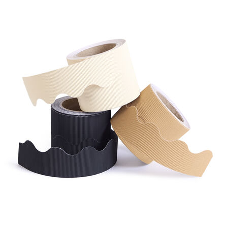 TTS Natural Corrugated Border Rolls Assorted 36pk  hi\-res
