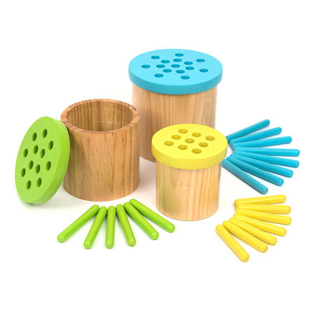 TTS Colour Matching Posting Pots Wooden Straws  hi\-res