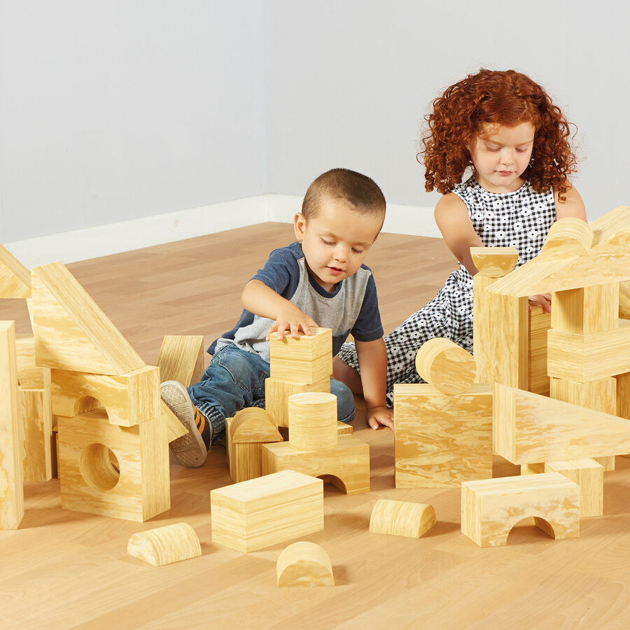 Weplay Soft Wood Effect Foam Construction Blocks Construction Sets TTS