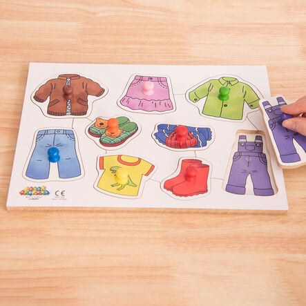 Wooden Large Peg Puzzles 4pk  hi\-res