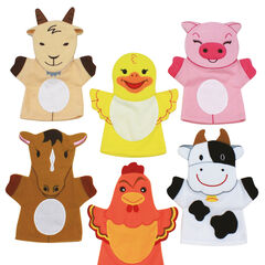 Role Play Farm Animal Hand Puppets Set 6pcs  Role Play Farm Animal Hand Puppets Set 6pcs  hi-res