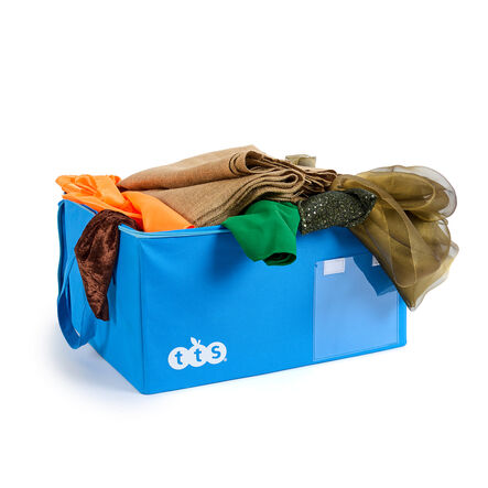 Folding Canvas Blue Box L50 x W40 x D28cm  hi\-res