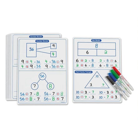 Write \x26 Wipe Visualise Maths Boards \- 30pk  hi\-res