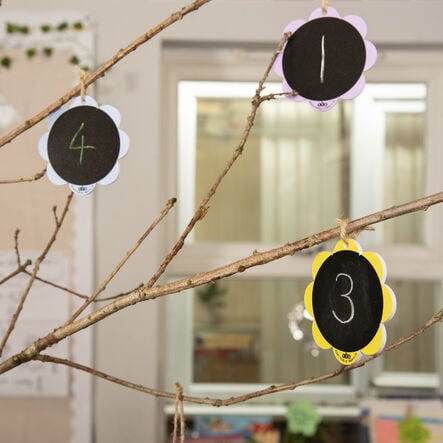 TTS Eco Outdoor Mini Daisy Hanging Chalkboards 30pk  hi\-res