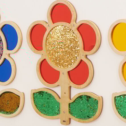 TTS Mark Making Sequin and Mirror Daisy Frames Multi\-buy Multicoloured hi\-res