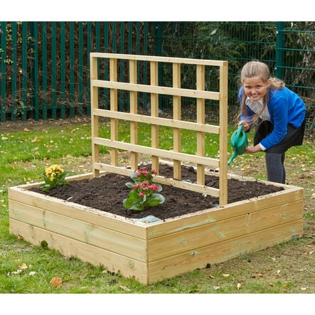 Wooden Planters with Trellis Square  hi\-res