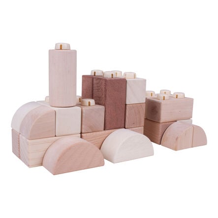 Natural Wooden Click Building Blocks 100pk  hi\-res
