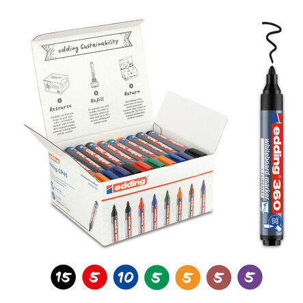 edding360 Board Marker \- Colours Bullet Tip 50pk  hi\-res