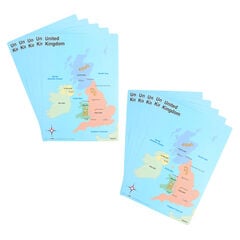 A3 Wipeable Map of the UK Double sided 10pk  hi-res
