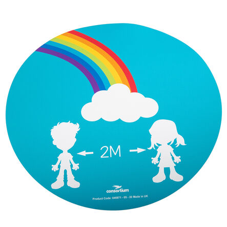 Social Distancing Round Floor Stickers  hi\-res