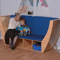 Wooden Sail Boat Sofa  hi-res