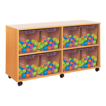 Crystal Clear Mobile Tray Unit with 32 Shallow Trays  hi\-res