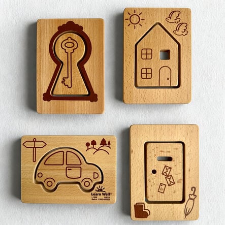 Little Looking Wooden Shape Finders 12pk  hi\-res