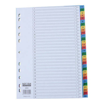 EASTLIGHT A4 Index Divider Multi\-Punched File Organisers  hi\-res