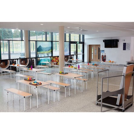 Fast Fold Dining Set \- 10 Tables 20 Benches with Trolley  hi\-res
