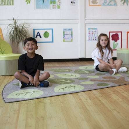 Semi\-Circle Leaf Placement Carpet 3m x 1.5m  hi\-res
