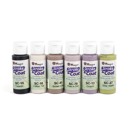 Mayco Stroke \x26 Coat Pottery Glazes 12pk  hi\-res