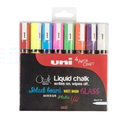 Chalk Marker Pens Assorted 8pk  hi\-res