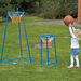 Outdoor Twin Hoop Basketball Stand  hi\-res