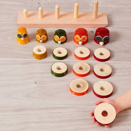 TTS Wooden Owl Maths Stacker  hi\-res