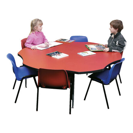 Tuf\-Top™ Height Adjustable Flower Shaped Table  hi\-res