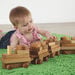 TTS Wooden Toddler Train with Building Blocks  hi\-res