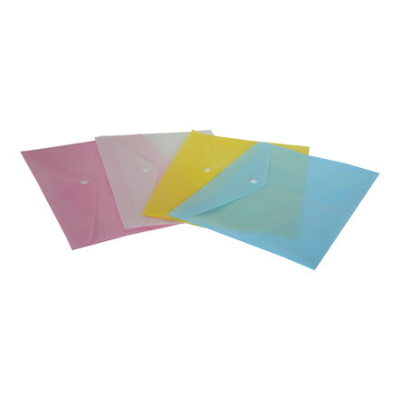 Budget Foolscap Popper Wallets 5pk  hi\-res