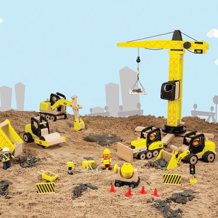 Small World Wooden Construction Site Set   hi\-res