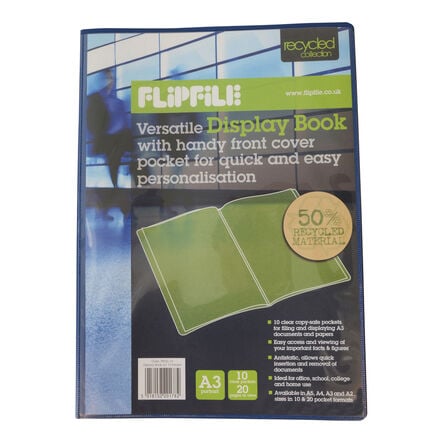 Flipfile A3 Presentation Display Books Blue 20  hi\-res
